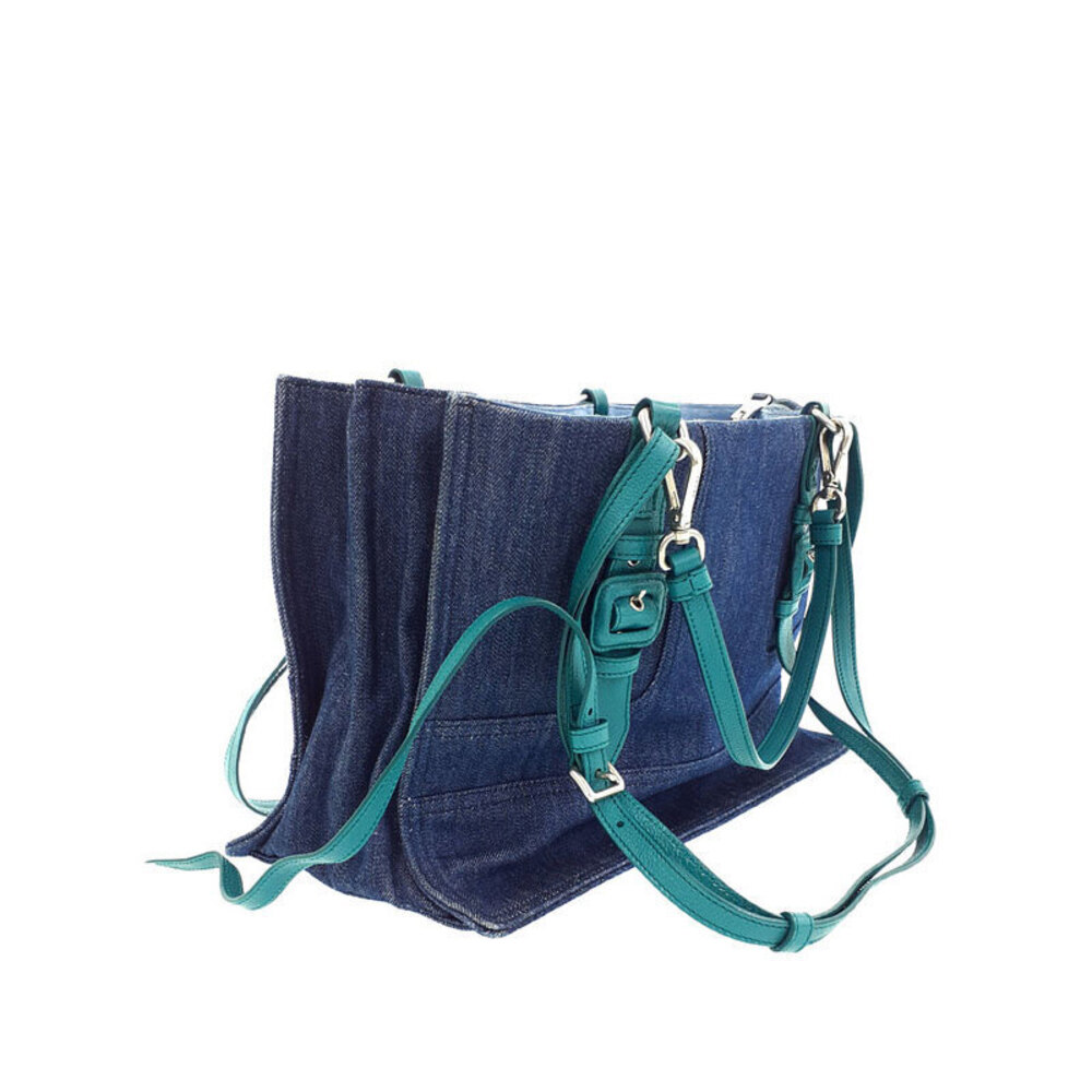 Prada Bag Blue Denim Etiquet